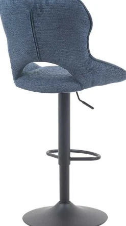 Barhocker Morris - 51x53x100-121cm - verstellbar - blauer Stoff