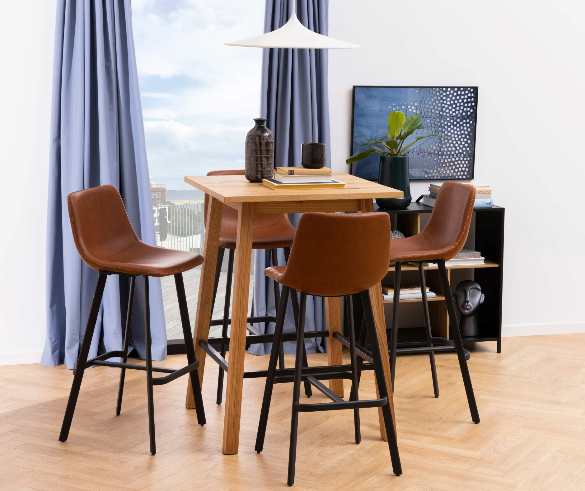 Barhocker Oregon Kunstleder - braun
