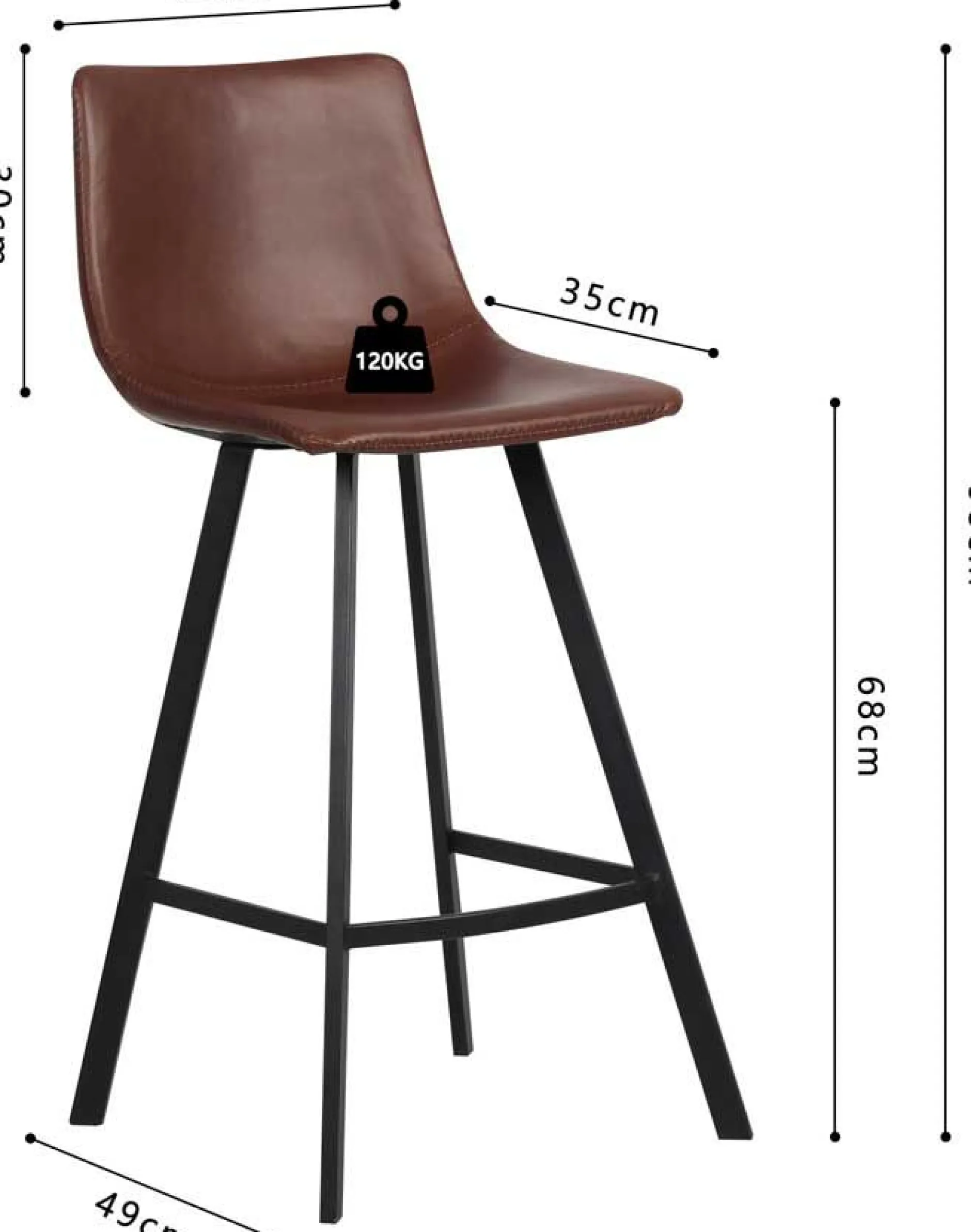Barhocker Ozan 68cm - braun