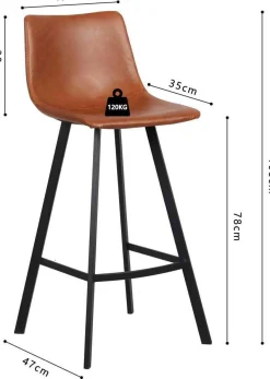 Barhocker Ozan 78cm - cognac