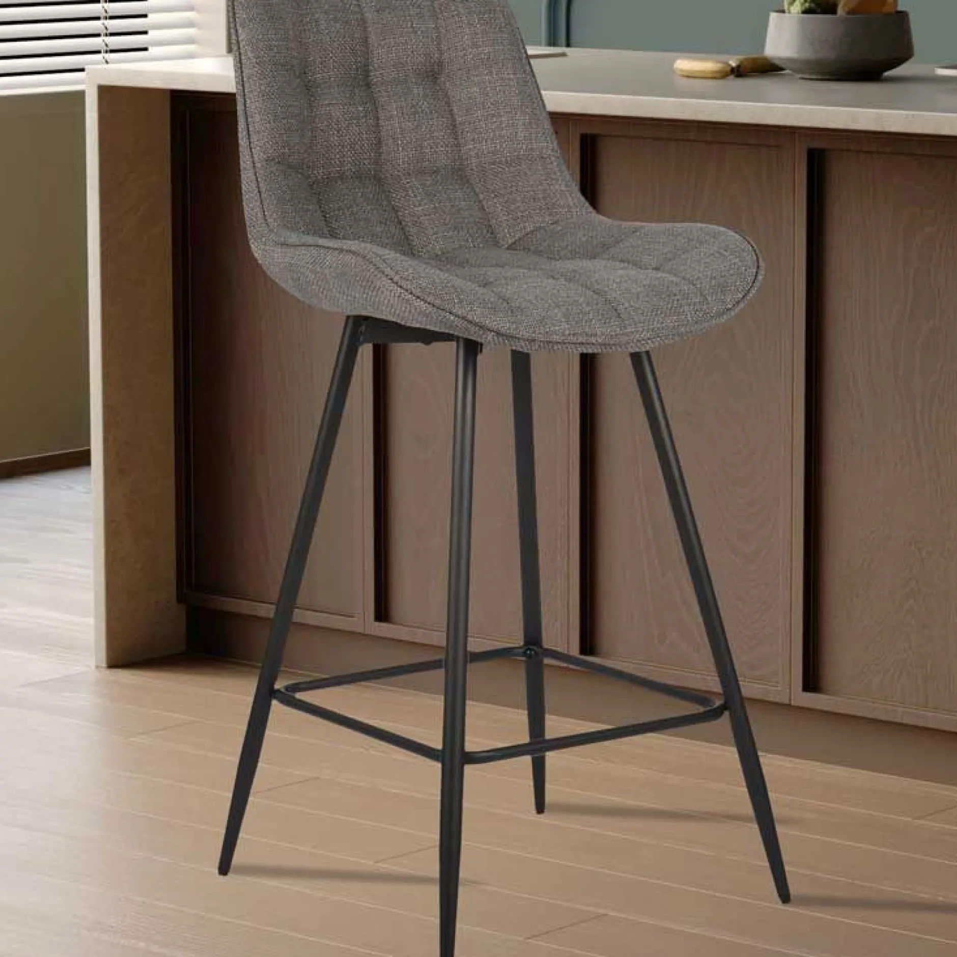 Barhocker Riva | 46 x 55 x 93 cm | Grau