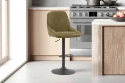 Barhocker Sabine - 50x60x100-121cm - verstellbar - drehbar - grün