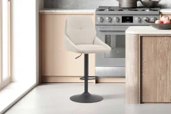 Barhocker Sabine - 50x60x100-121cm - verstellbar - drehbar - ecru