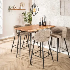 Barhocker Sieglinde - 51x50x94cm - beige bouclé