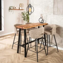 Barhocker Sieglinde - 51x50x94cm - beige bouclé