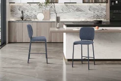 Barhocker Sophia | 45 x 56 x 99 cm | Dunkelgrau