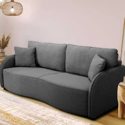 Bari 3-Sitzer Sofa 215x100x88cm - mit Stauraum - anthrazit