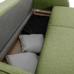 Bari 3-Sitzer Sofa 215x100x88cm - mit Stauraum - olivgrün