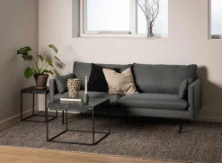 Barossa Couchtisch - 40x40x45cm - schwarzer Marmor