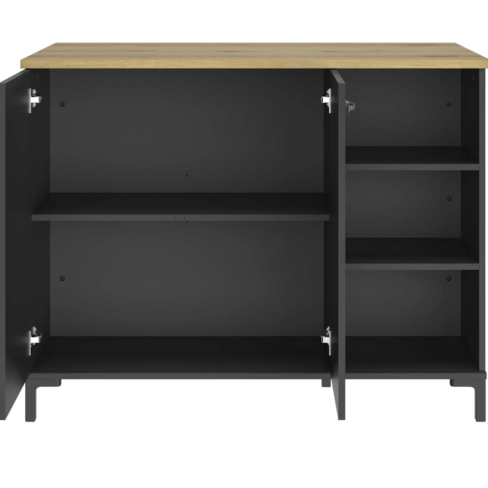 Barschrank Manchester | 120 x 66 x 93 cm | Design Helvezia Oak