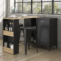 Barschrank Manchester | 60 x 60 x 40 cm | Helvezia Oak Design