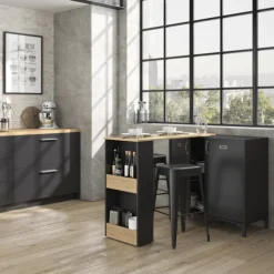 Barschrank Manchester | 60 x 60 x 40 cm | Helvezia Oak Design