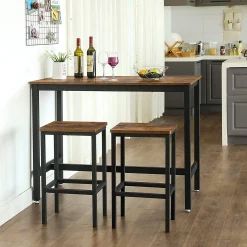 Bar-Set Isolde 120x60 Industrie - braun/schwarz