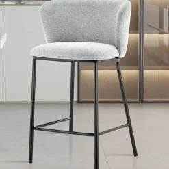Barstuhl Arthur | 53 x 50,5 x 88,5 cm | Hellgrau