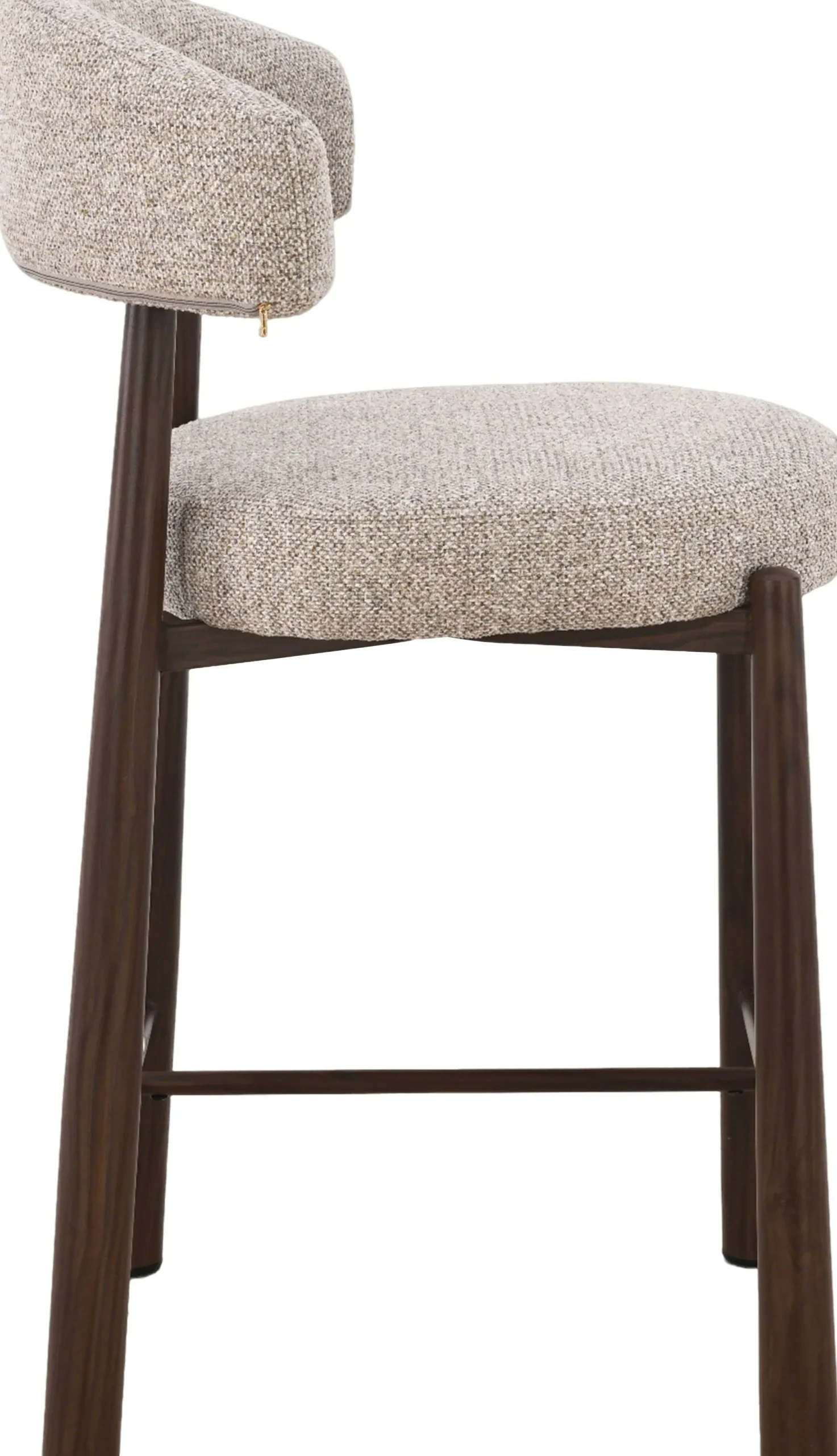 Barstuhl Silo - 56x55x82cm - Metall - greige/Walnuss