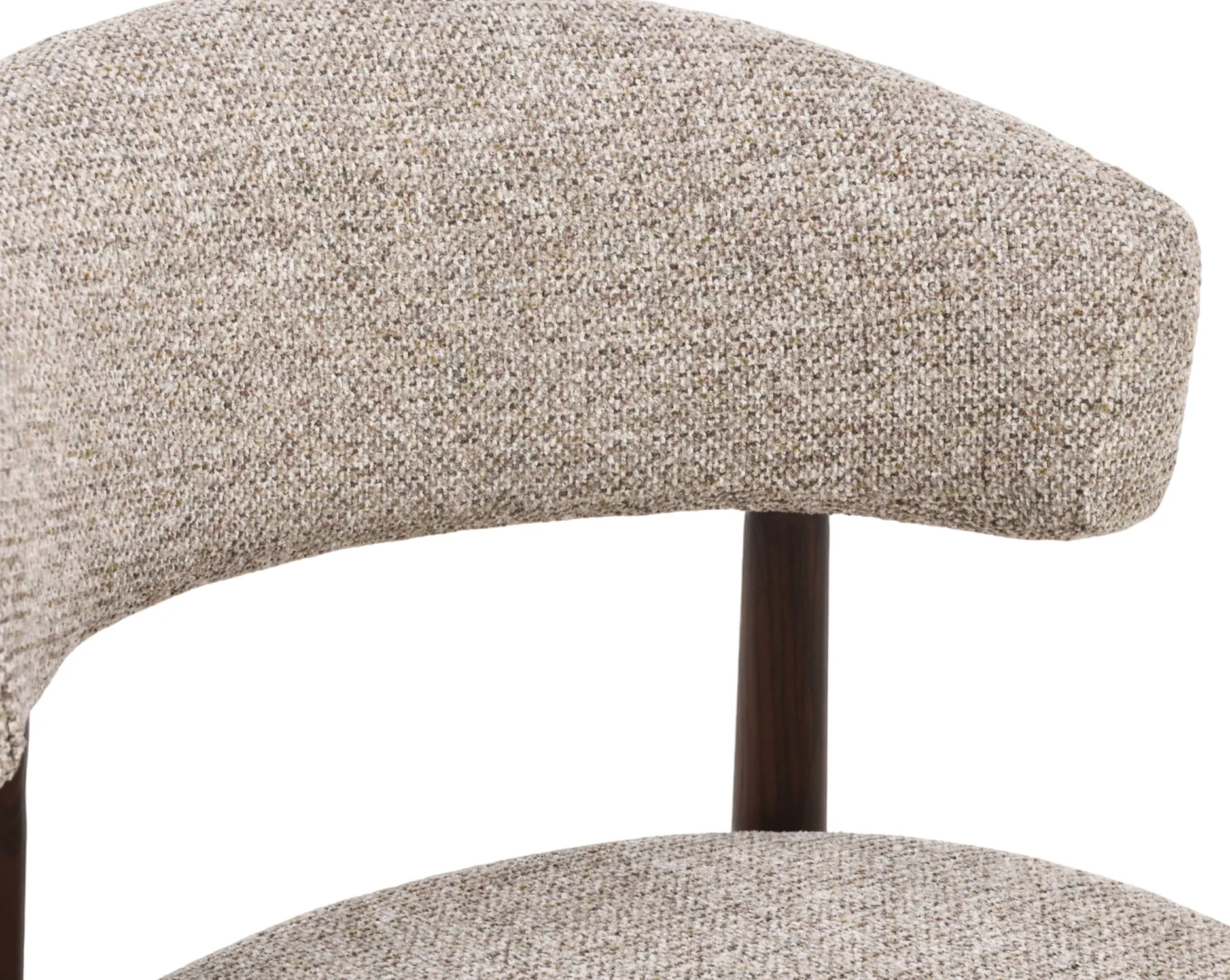 Barstuhl Silo - 56x55x82cm - Metall - greige/Walnuss