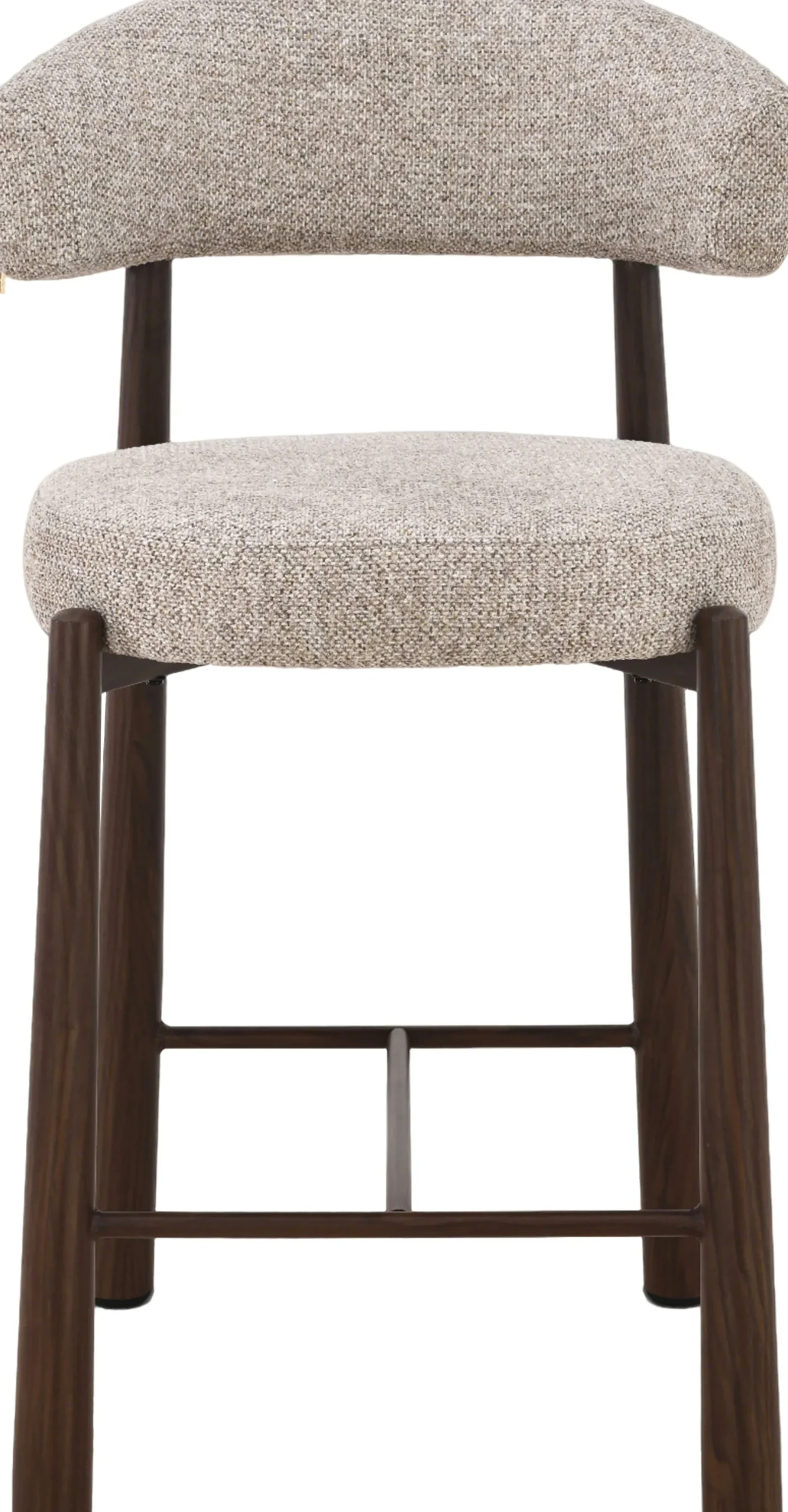 Barstuhl Silo - 56x55x82cm - Metall - greige/Walnuss