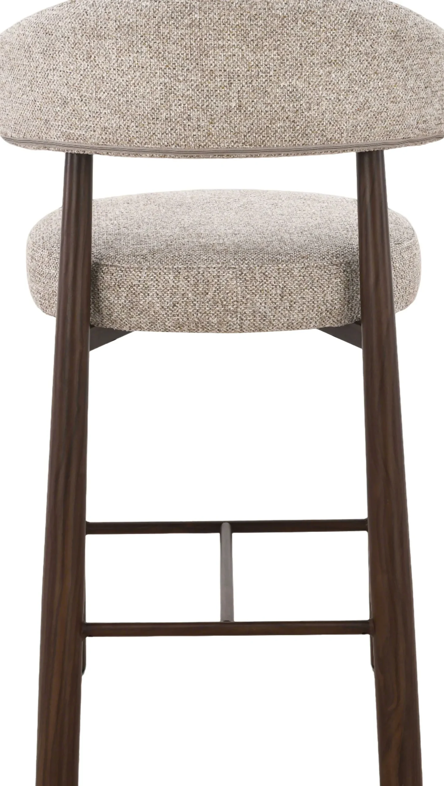 Barstuhl Silo - 56x55x82cm - Metall - greige/Walnuss