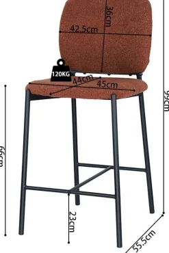 Barstuhl Sophia | 45 x 56 x 99 cm | Rust Design
