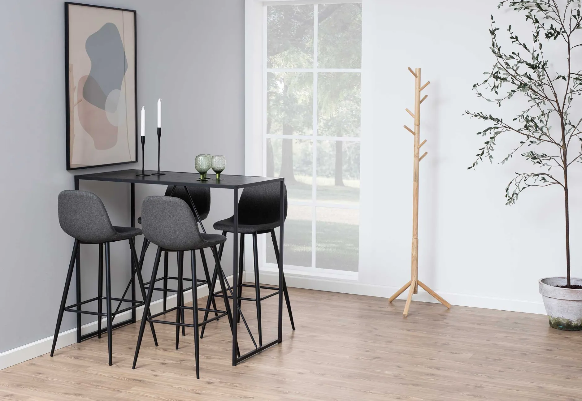 Bartable Dover 120x60cm - schwarz