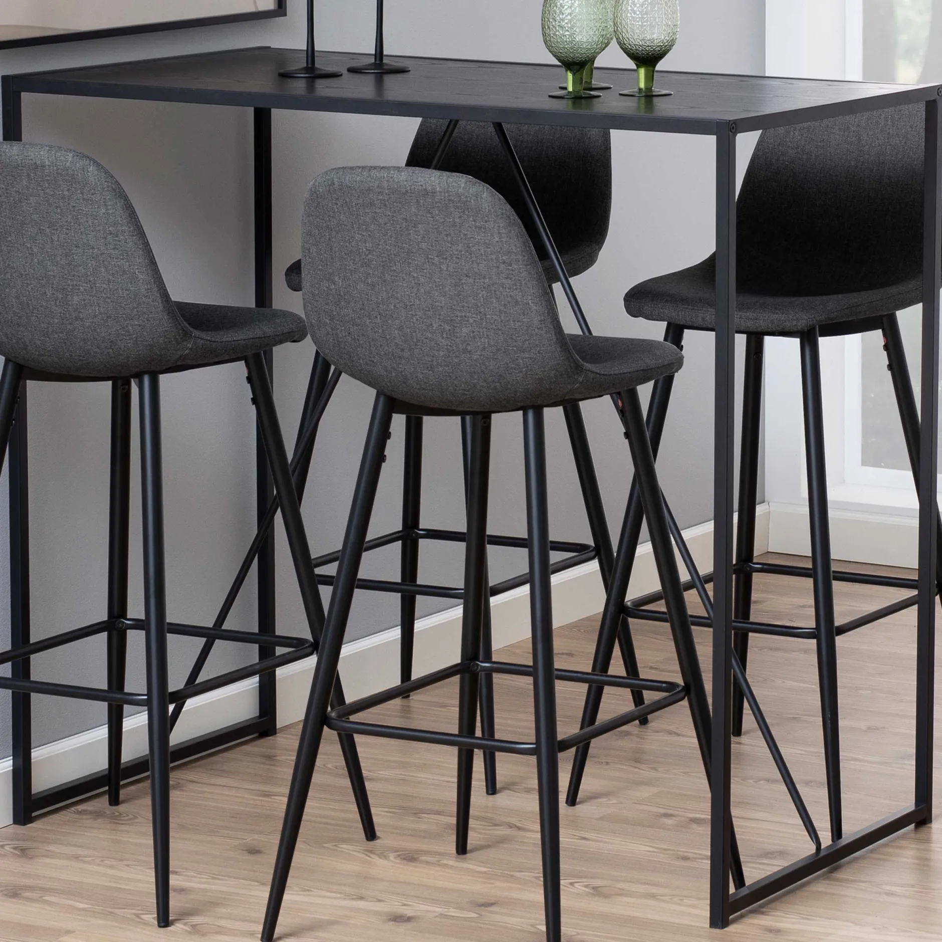 Bartable Dover 120x60cm - schwarz