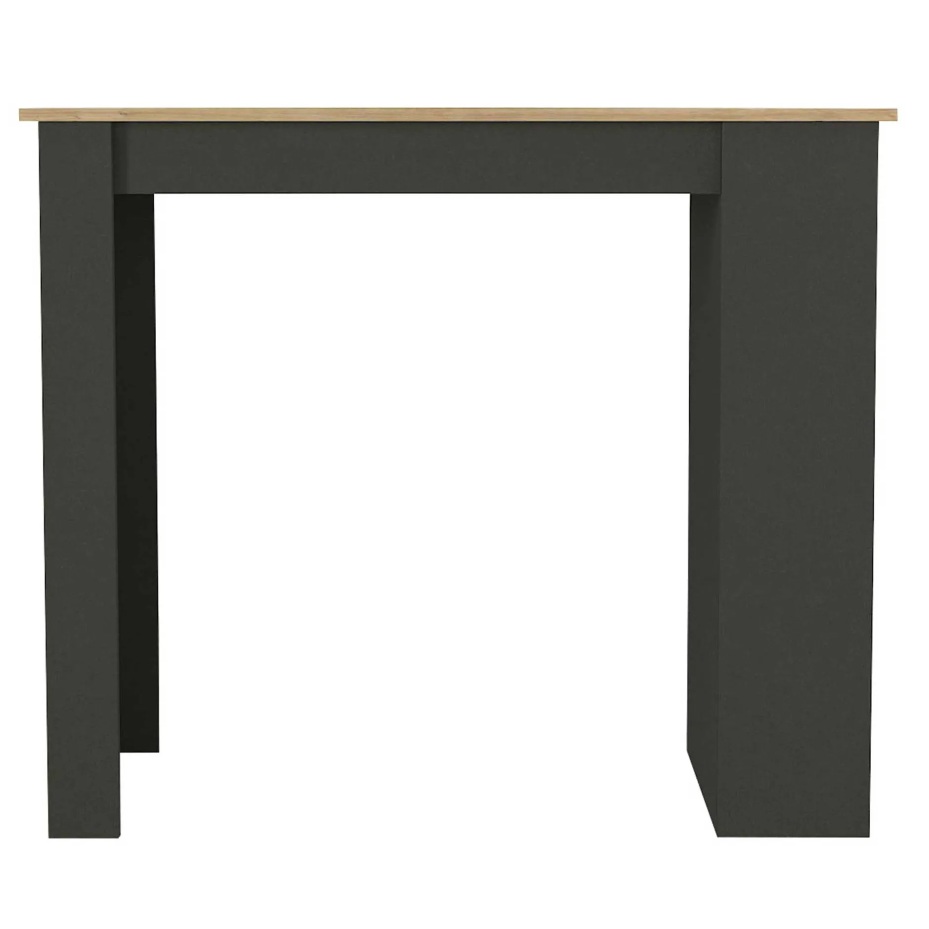 Bartisch Monaco - 120x52x102cm - mit Stauraum - Anthrazit/Eiche Dekor