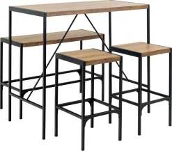 Bartisch-Set Bahamas | Bartisch, Bank und zwei Barhocker | Oak Design