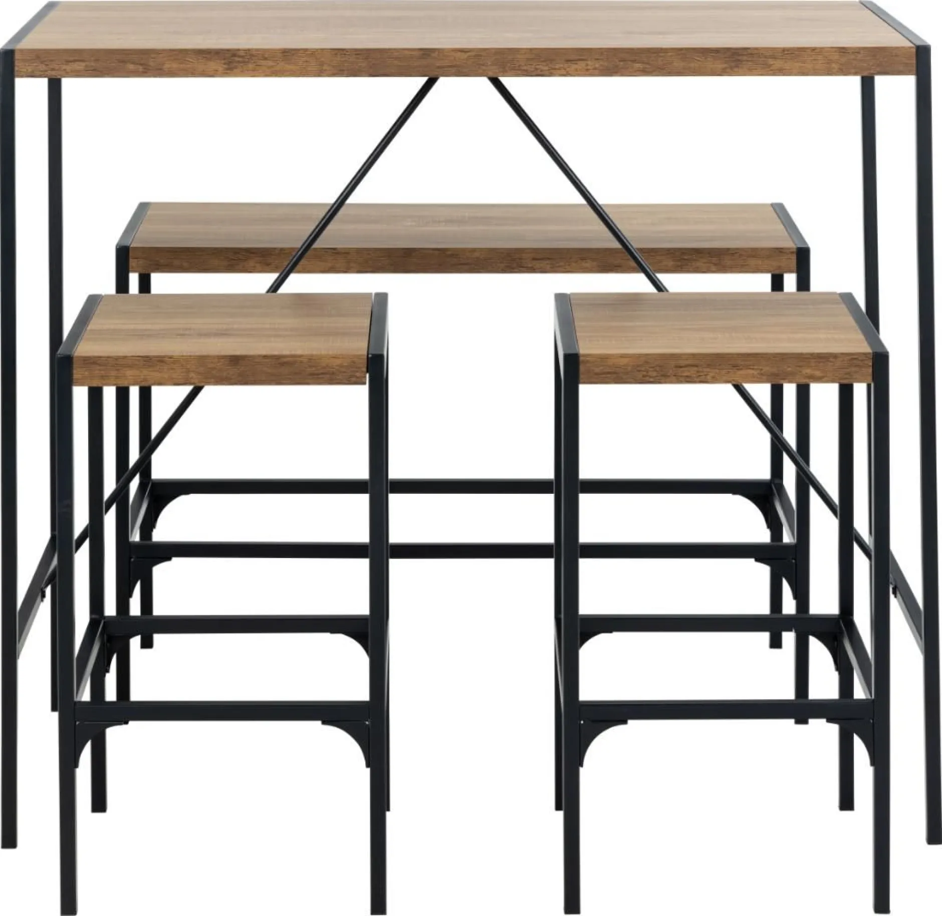 Bartisch-Set Bahamas | Bartisch, Bank und zwei Barhocker | Oak Design