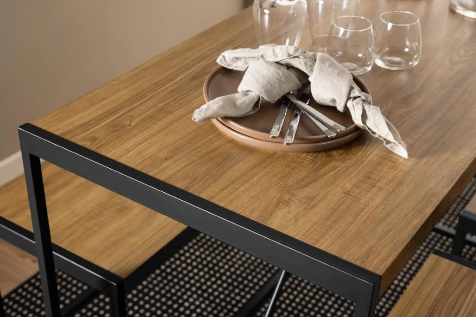Bartisch-Set Bahamas | Bartisch, Bank und zwei Barhocker | Oak Design