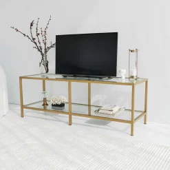 Basic T TV-Ständer | METALLRAHMEN | Gold