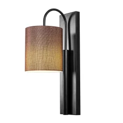 Baston Wandleuchte | METALLGEHÄUSE | Schwarz, Braun