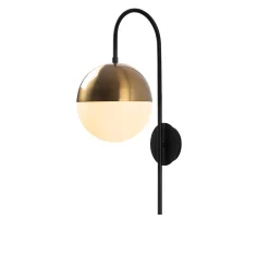 Bastos Wandleuchte | METALLGEHÄUSE | Schwarz, Vintage, Weiß