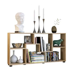 Bücherregal Azira 116 cm 6 offene Fächer-Sonoma Eiche