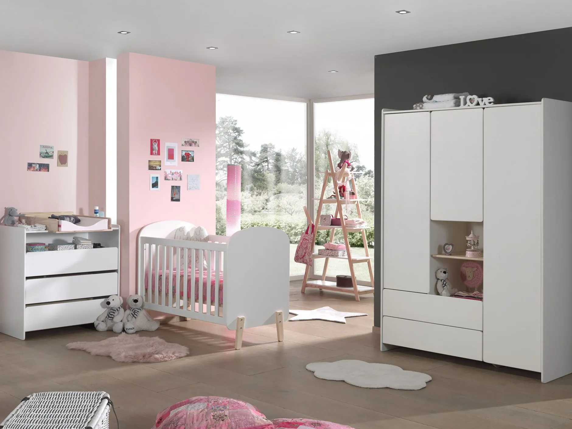 Bücherregal Kiddy Skandinavisch - weiß/den