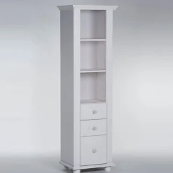 Bücherregal Laurel mit 3 Schubladen - weiß