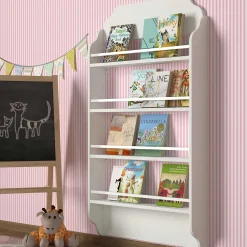 Bücherregal Montessori - 80x12x132cm - weiß