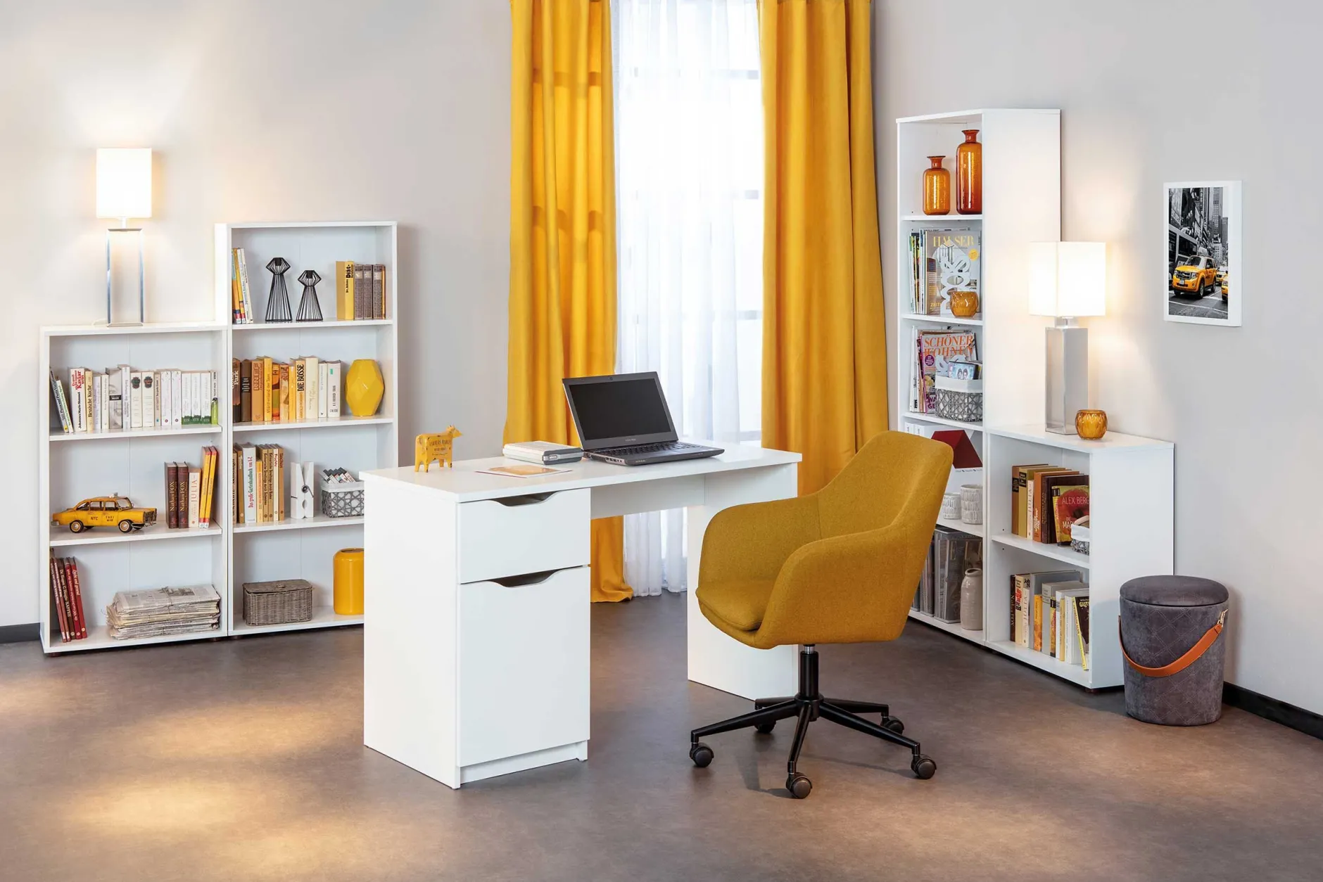 Bücherregal Parini 3 Fächer - weiß