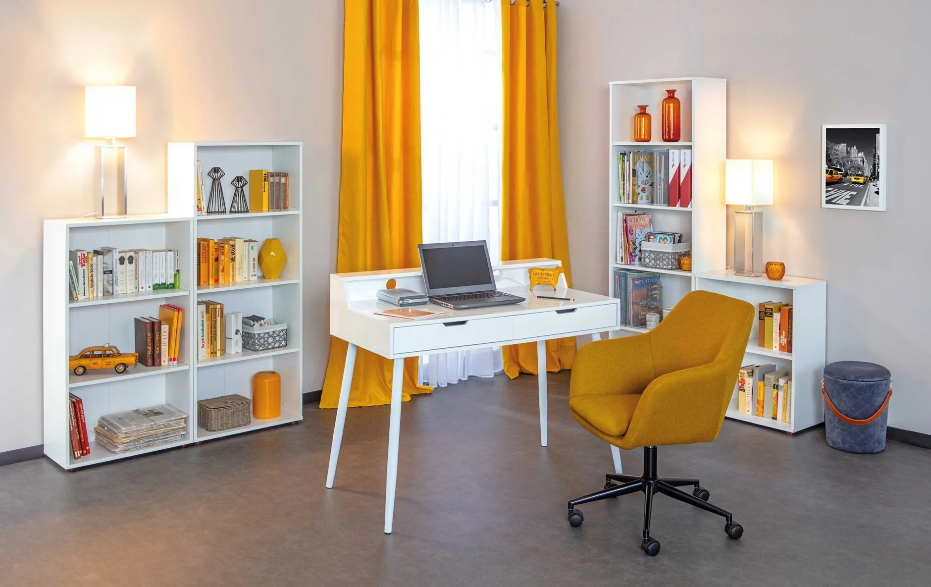 Bücherregal Parini 3 Fächer - weiß