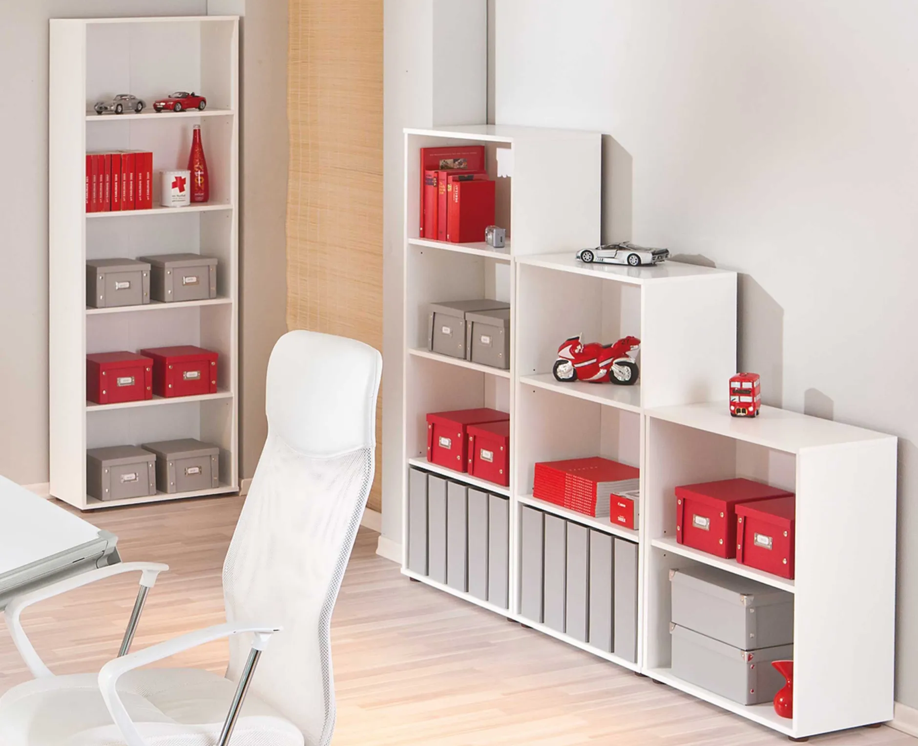 Bücherregal Parini 5 Fächer - weiß