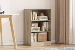 Bücherregal Stacy 55 cm 2 Fachböden-sonoma Eiche