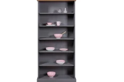 Bücherregal Westerland | 90 x 38,1 x 190 cm | Farbe: Dunkelgrau