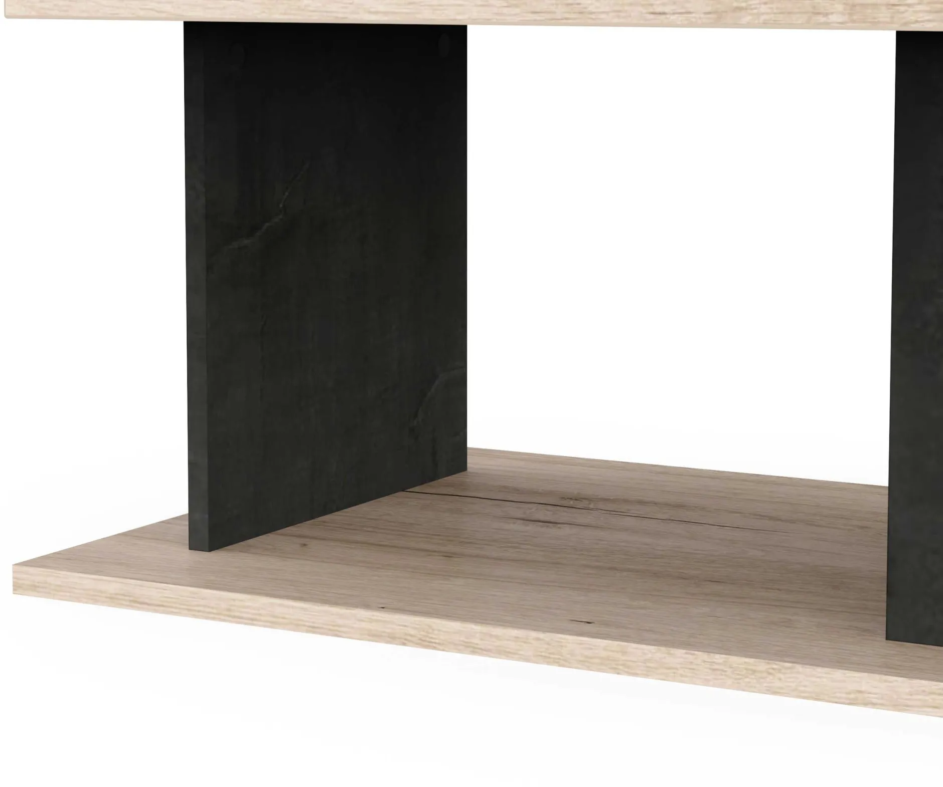 Beatrice Couchtisch - 91x50x36cm - Eiche Dekor/Betonoptik