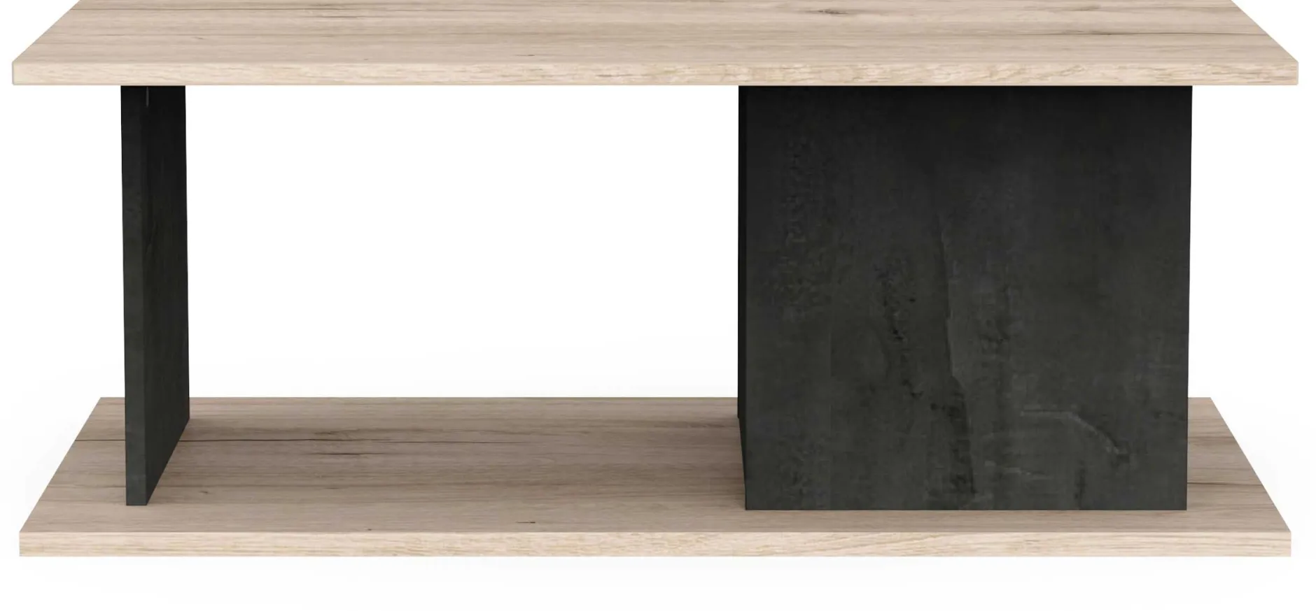 Beatrice Couchtisch - 91x50x36cm - Eiche Dekor/Betonoptik