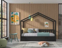 Bedhouse Dallas 90x200 mit Bettkasten - anthrazit