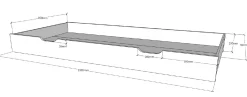 Bedhouse Dallas 90x200 mit Bettkasten - anthrazit