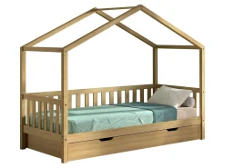 Bedhouse Dallas - 90x200 mit Bettkasten - Eiche massiv