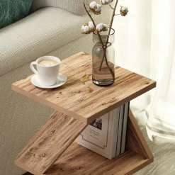 Beistelltisch Albeni - 100% MELAMINE - Atlantische Kiefer - 29,6 x 54,2 x 29,6 cm