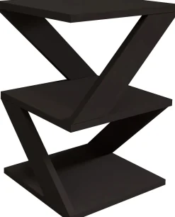 Beistelltisch Albeni - 100% MELAMINE - Schwarz - 29,6 x 54,2 x 29,6 cm