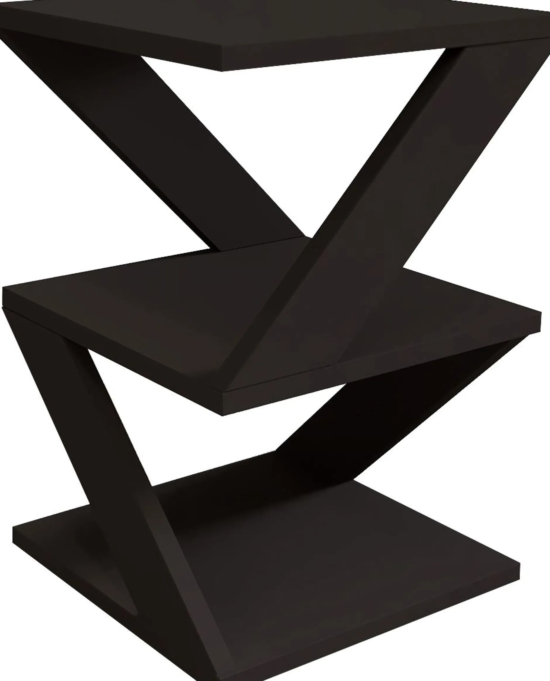 Beistelltisch Albeni - 100% MELAMINE - Schwarz - 29,6 x 54,2 x 29,6 cm