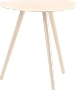 Beistelltisch Burnie Aluminium Beige Ø48x48cm Gescova